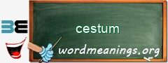 WordMeaning blackboard for cestum